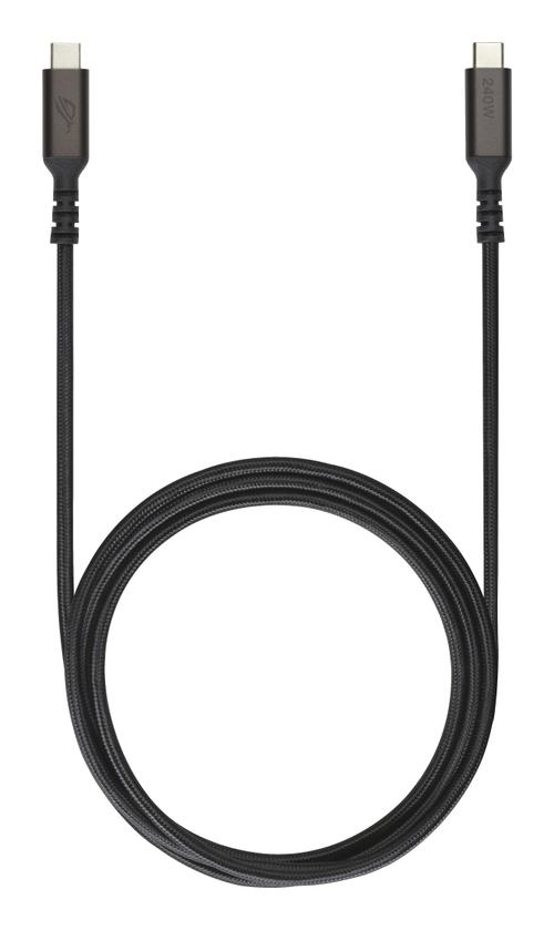 Cablu de date ASUS LCR50, 1.5m, USB-C la USB-C, 240 W (Negru)