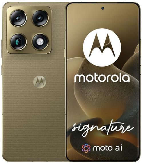 Telefon Mobil Motorola Moto Signature, Procesor Qualcomm SM8845 Snapdragon 8 Gen 5, LTPO AMOLEDD 6.8inch, 16GB RAM, 512GB Flash, Camera Tripla 50 + 50 + 50 MP, Wi-Fi, 5G, Dual Sim, Android (Verde)