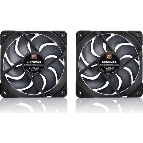 Set 2 ventilatoare Noctua NF-A12x25 G2 PWM chromax.black 120mm, Negru