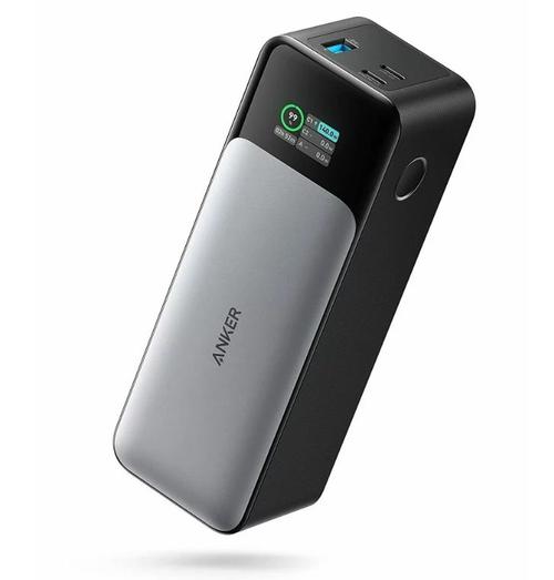 Acumulator extern Anker 737, 24000 mAh, 140 W, USB, USB Type-C (Negru/Gri)