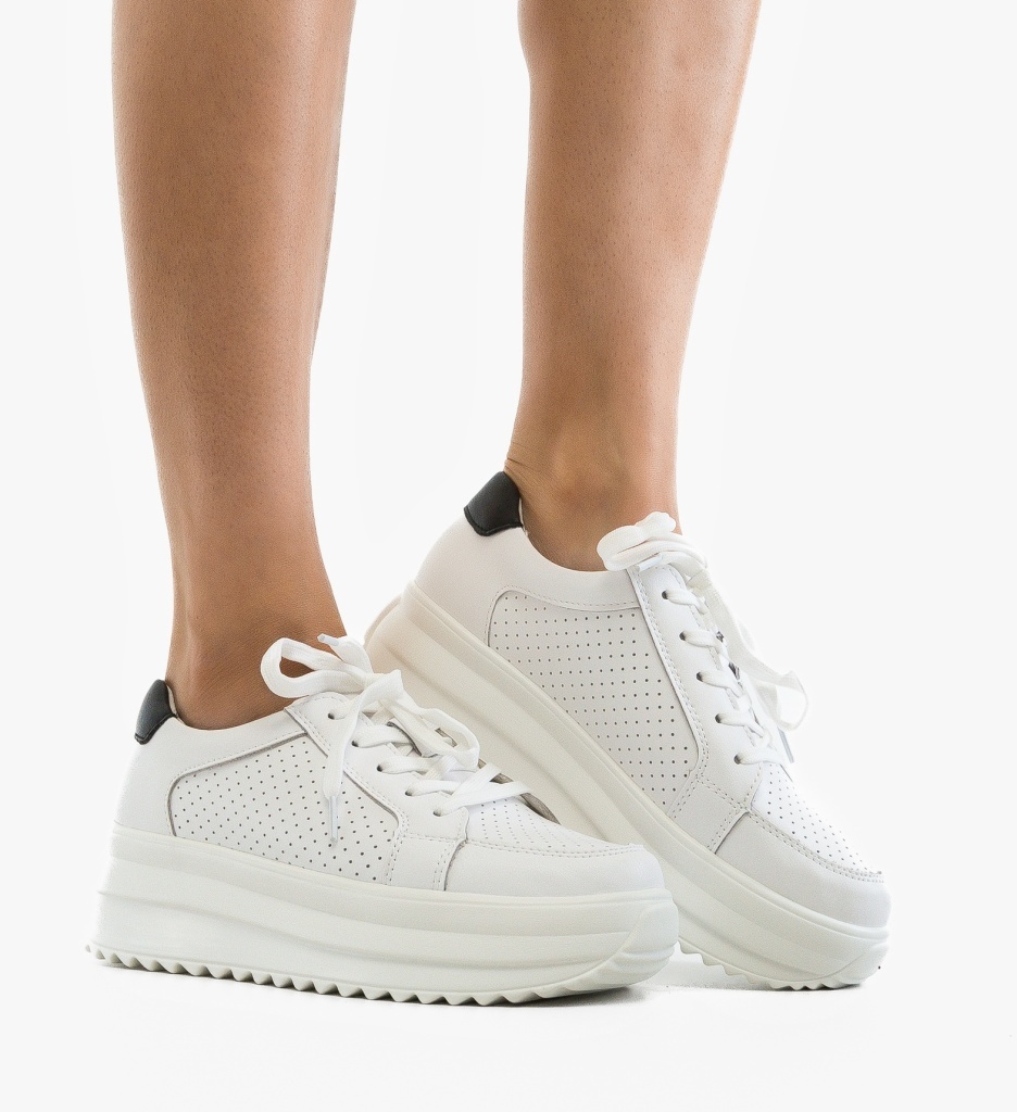 Pantofi Casual Cazmi Albi 3