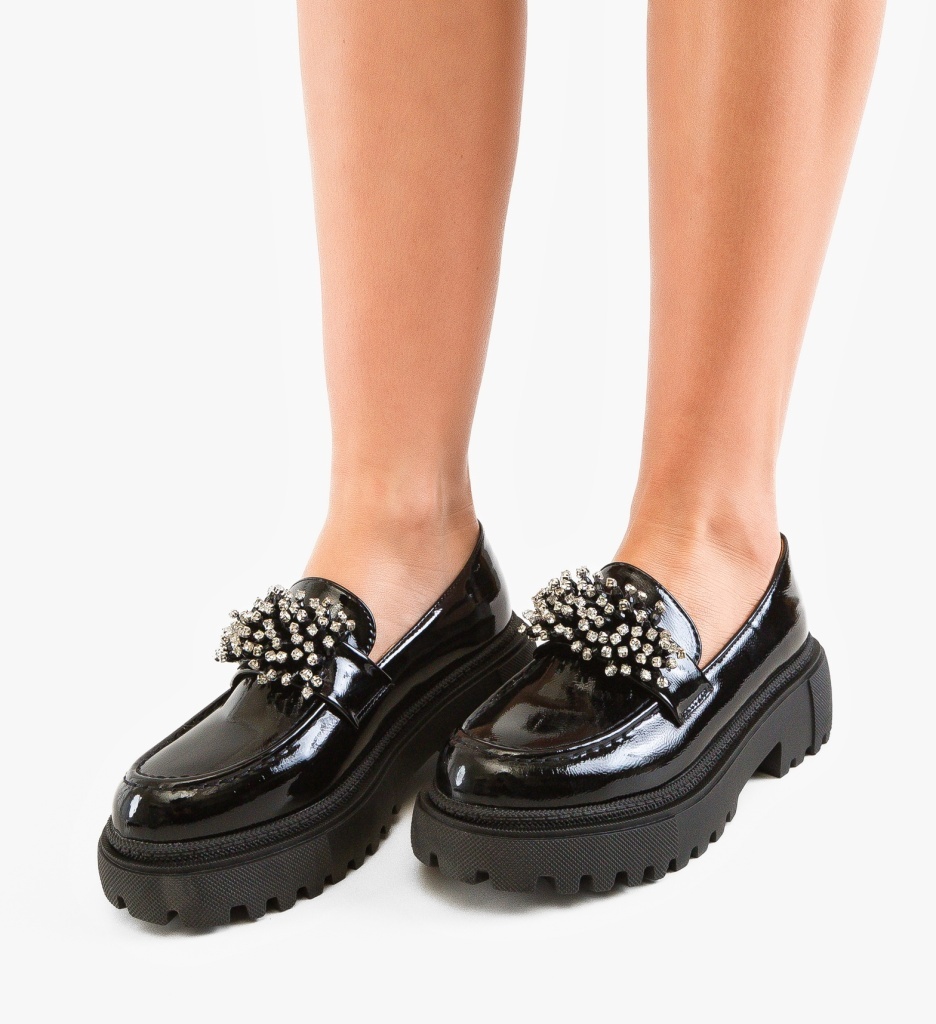 Pantofi casual dama Ovatte Negri