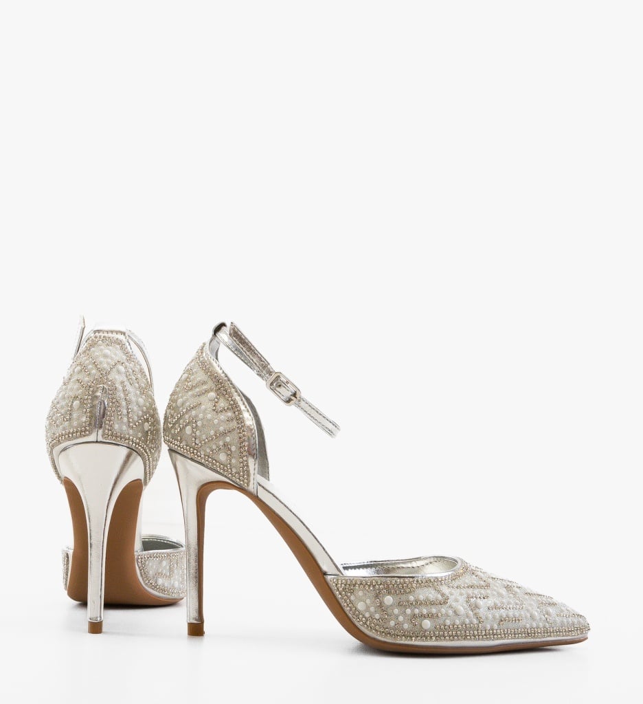 Pantofi cu toc Regal Argintii
