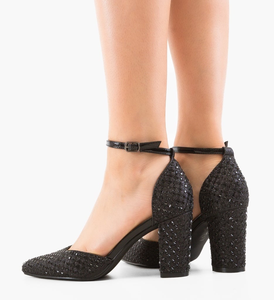 Pantofi cu toc Nabbe Negri