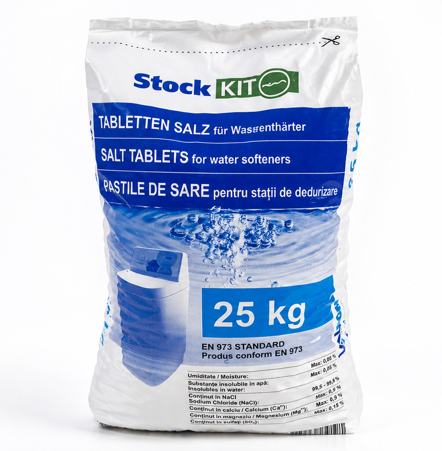 Sare tablete pentru statii de dedurizare, sac 25 kg