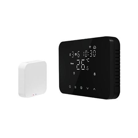Termostat iSnatch Smart Soft Touch K-49683041, Wi-Fi, Zigbee 3.0, Senzor integrat NTC (Negru)