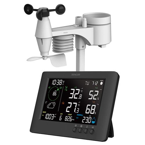 Statie meteo profesionala SENCOR SWS10500WIF, 7in1, Wi-Fi, Ecran LCD 5.7inch (Negru)