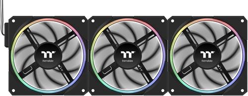 Ventilatoare Thermaltake TS120 EX RGB, 3 bucati, 500-2000 RPM, PWM (Negru)