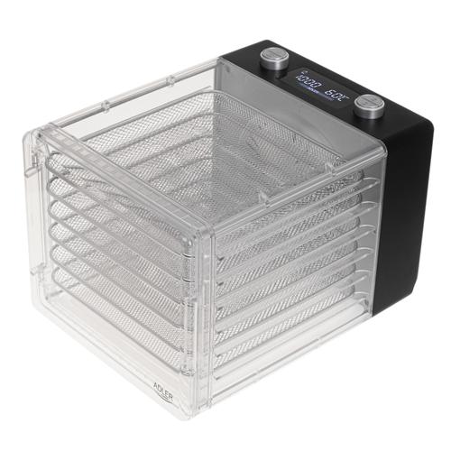 Deshidrator de alimente Adler AD 6660, 600 W, 6 tavi, Cronometru (Negru)