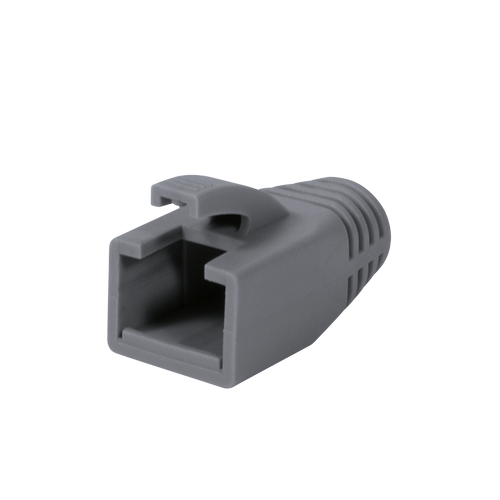 Set mansoane de protectie mufe RJ-45 Logilink MP0035, pentru cablu UTP, FTP, SFTP, Cat6, RJ-45 tata, plastic, 50 bucati, Gri