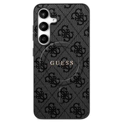 Husa MagSafe pentru Samsung Galaxy S25 FE, Guess, 4G Ring Classic Logo, Neagra