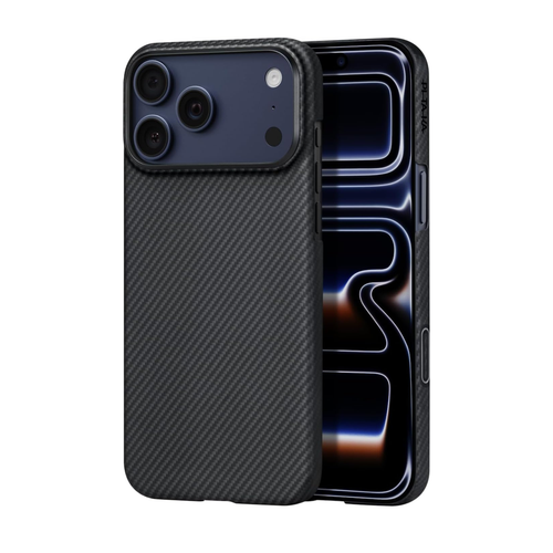 Husa Protectie Spate Pitaka KI1701BPM pentru iPhone 17 Pro Max, MagEZ 7 600D, Ultra-Slim, MagSafe (Negru/Gri)