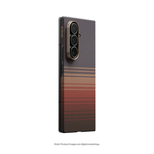 Husa Protectie Spate Pitaka FSFold7 pentru Samsung Galaxy Z Fold7 MagEZ 7, Ultra-Slim (Rosu)
