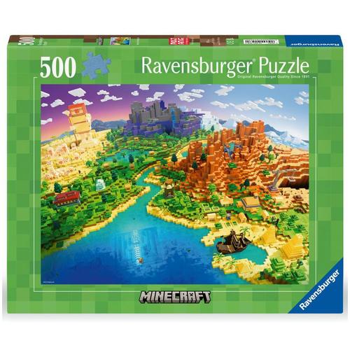 Puzzle Ravensburger - Lumea Minecraft, 500 piese