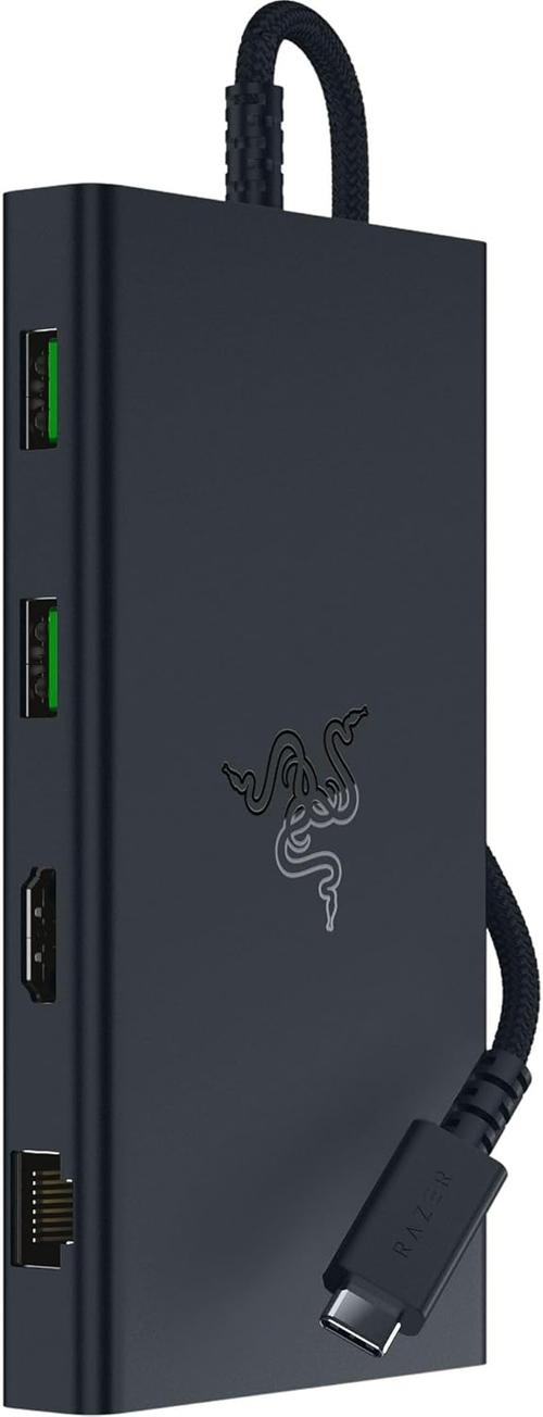 Docking Station Razer 11-Port USB-C, 85 W, 4K 60Hz, Jack 3.5mm, HDMI, Gigabit Ethernet (Negru)