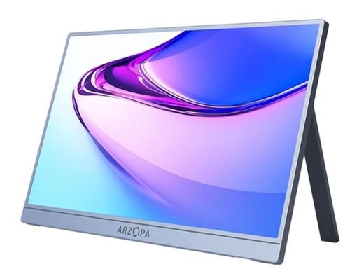 Monitor Portabil IPS LED Arzopa 14inch A1S, Full HD (1920 x 1080), USB-C, miniHDMI (Gri)