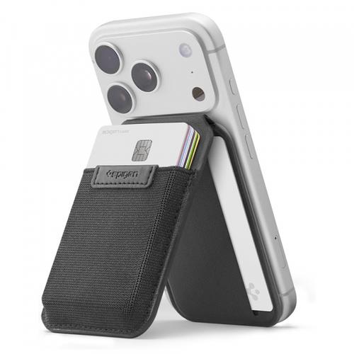 Portofel MagSafe, Spigen AFA11591, Slim Fold Tripod S314-4, Negru