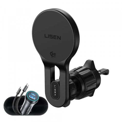 Suport si Incarcator Auto Wireless Lisen W704 Pro, 25W, YL0225090003 (Negru)