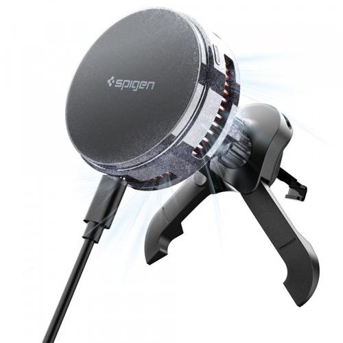 Suport si Incarcator Auto Wireless Spigen Essential, 25W, 1.67A, ACP10511 (Negru)