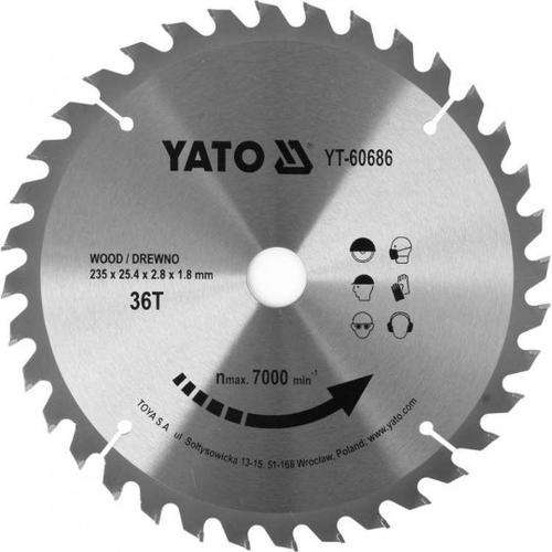Disc Circular Pentru Lemn Yato YT-60686, 235X36Tx25,4Mm
