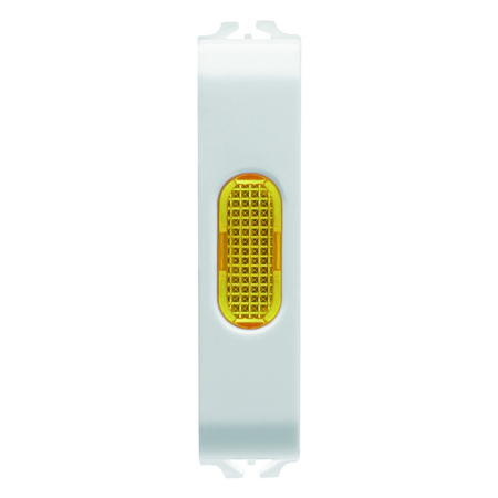 LAMPA INDICATOARE SIMPLA - CHIHLIMBAR - 1/2 MODUL - ALB SATINAT - CHORUSMART