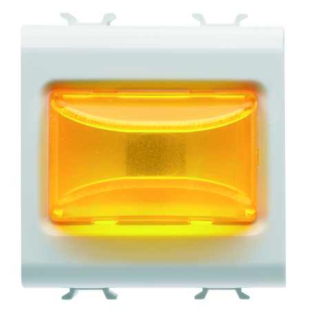 LAMPA INDICATOARE PROEMINENTA - 12V c.a./c.c. / 230V c.a. 50/60 Hz - CHIHLIMBAR - 2 MODULE - ALB SATINAT - CHORUSMART