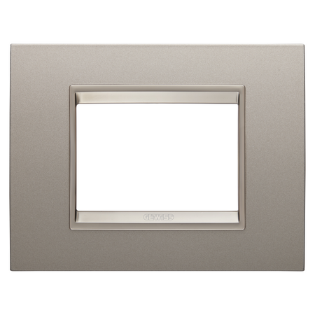 PLACA LUX - IN METAL - 3 MODULE - BRONZ SIDEFAT - CADRU INTERIOR BRONZ MAT - CHORUSMART