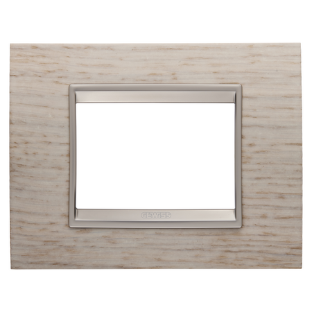 PLACA LUX - DIN LEMN - 3 MODULE - STEJAR DESCHIS - CADRU INTERIOR BRONZ DESCHIS MAT - CHORUSMART