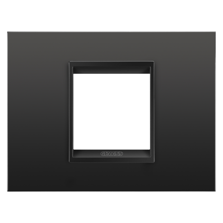 PLACA LUX - IN METAL - 2 MODULE - NEGRU SATINAT MONOCROM - CHORUSMART
