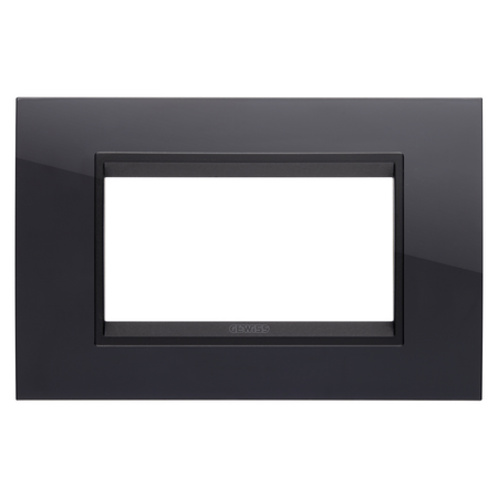 PLACA LUX - ÎN TEHNOPOLIMER - 4 MODULE - NEGRU TONER LAVY - CADRU INTERIOR NEGRU MAT - CHORUSMART