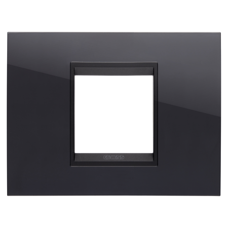 PLACA LUX - ÎN TEHNOPOLIMER - 2 MODULE - NEGRU TONER LAVY - CADRU INTERIOR NEGRU MAT - CHORUSMART