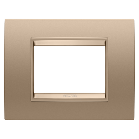 PLACA LUX - IN METAL - 3 MODULE - CUPRU MOALE - CADRU INTERIOR CUPRU MOALE MAT - CHORUSMART