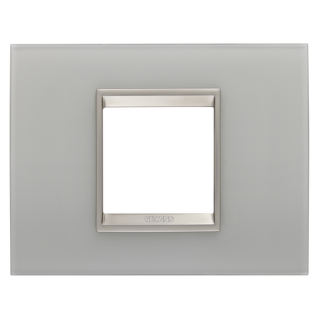 PLACA LUX - ÎN STICLA - 2 MODULE - REFLEXIE NATURALA - CADRU INTERIOR BRONZ DESCHIS MAT - CHORUSMART