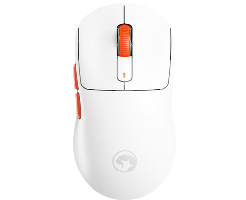 Mouse Marvo G964W Niro 60, Wireless, Wired (Alb/Portocaliu)