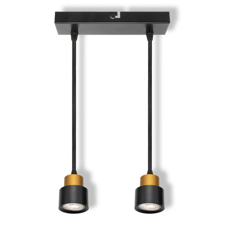 Bec LED Ledvance (Osram)  LED SPOT SECTORAL BLACK AND GOLD 2XGU10 PENDANT, 6 W, negru