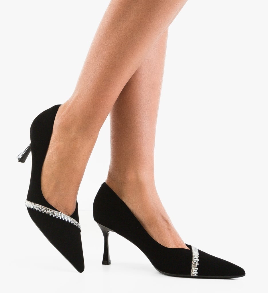 Pantofi cu toc Lecsey Negri