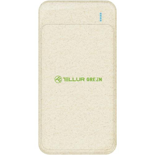 Acumulator extern Tellur Green PD103 10000mAh 2xQC3.0 + PD 18W (Crem)