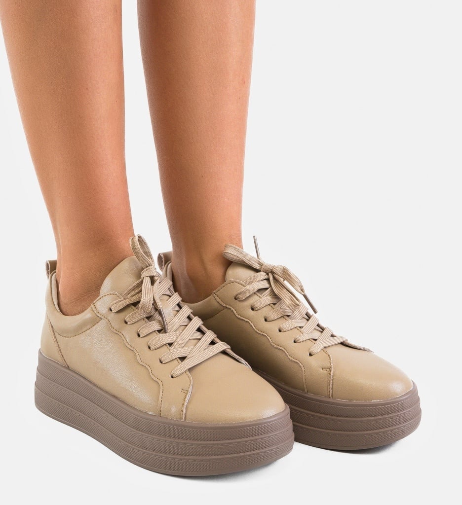 Sneakers dama Praka Bej 2