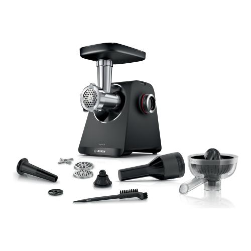 Masina de tocat carne BOSCH MFWS430B, 1900 W, 3 site, functie de revers (Negru)