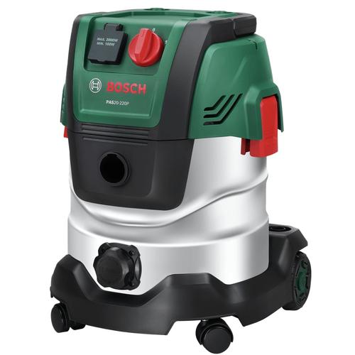 Aspirator umed/uscat BOSCH PAS20-220P 06033E7200, 1000W, putere de aspirare: pana la 225 mbar, recipient 15L, functie de suflare (Verde/Argintiu)