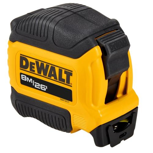 Ruleta compacta DeWALT 5 metri DWHT38113-5, 28 mm latime banda, frana de deget pentru control precis, banda din otel acoperita pentru performanta in conditii dificile, clasa precizie II