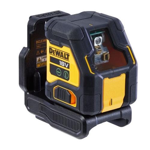 Nivela laser cu linii DeWalt DCLE34021N, 55 m, +/-0.3 mm/m, 2 linii laser, fascicul verde, suport perete