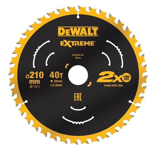 Panza fierastrau circular Dewalt EXTREME, 210x30x2.75mm, 40 dinti
