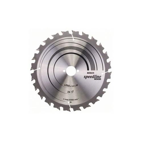 Panza fierastrau circular pentru lemn, 250 x 3.2/2.2 x 30 mm, 24 dinti