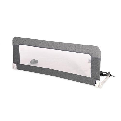 Bariera protectie pat Lorelli, Safety Night, reglabila, husa detasabila, cadru metalic invelit in material moale, 118 x 44 cm, Grey Sweet Dreams
