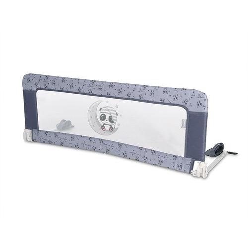 Bariera protectie pat Lorelli Safety Night, reglabila, husa detasabila, cadru metalic invelit in material moale, 118 x 44 cm, Cool Grey Pandas