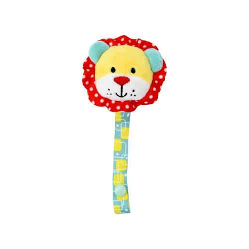 Lant cu clips pentru suzeta Lorelli, Lion, zornaitor, 0 luni+