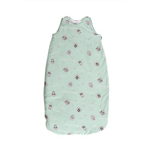 Sac de dormit de iarna, 95 cm, 18-24 luni, bumbac ranforce, captusit, cu umplutura din poliester, Friends Green