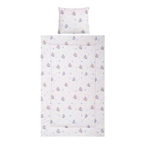 Set lenjerie patut 3 piese, Lorelli, bumbac ranforce, Cosy, Aeroplane Blue