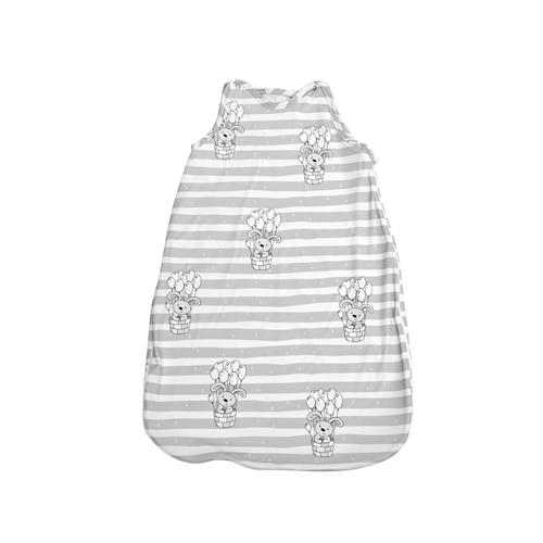 Sac de dormit toamna/iarna pentru copii  Lorelli Grey Striped, inaltimea maxima de 95 cm